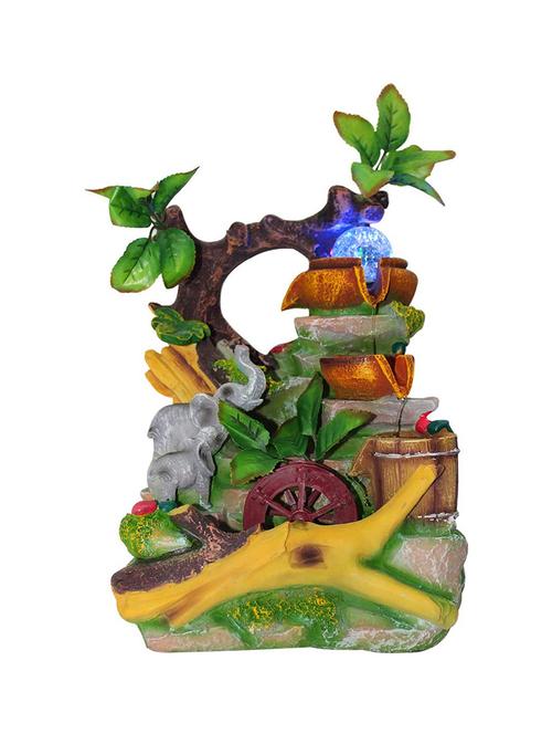 polyresin multicolour four step indoor table top water fountain with adjustable speed control - 17403304 - Very Small Image - 1