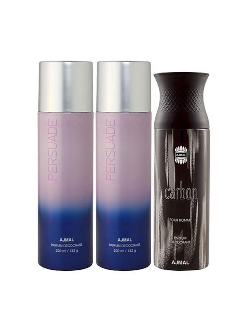 ajmal 2 persuade for unisex and 1 carbon for men deodorants each 200ml - 17404199 - Very Small Image - 1