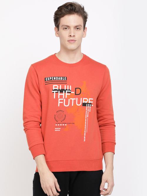 red front print sweatshirt - 17405271 - Very Small Image - 1