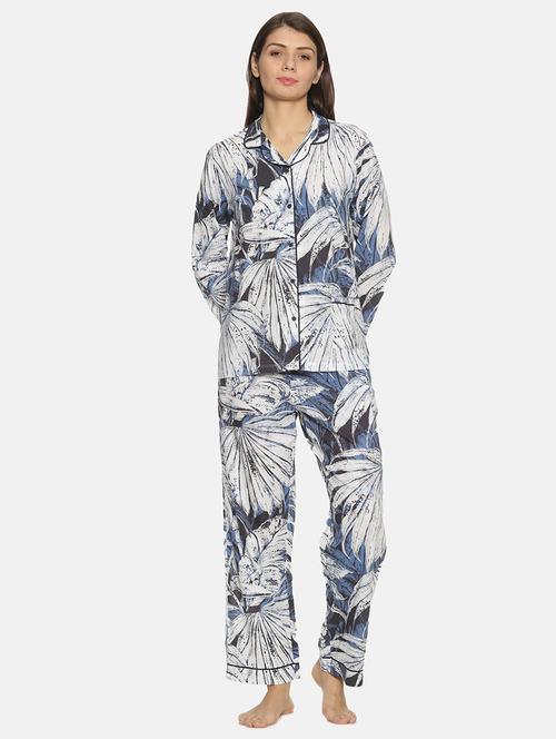 printed nightwear pyjama set - 17405296 - Very Small Image - 1