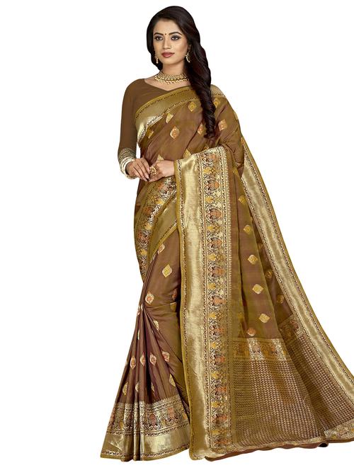 jacquard work paithani saree with blouse - 17406225 - Very Small Image - 1