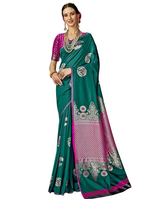 jacquard work paithani saree - 17406235 - Very Small Image - 1