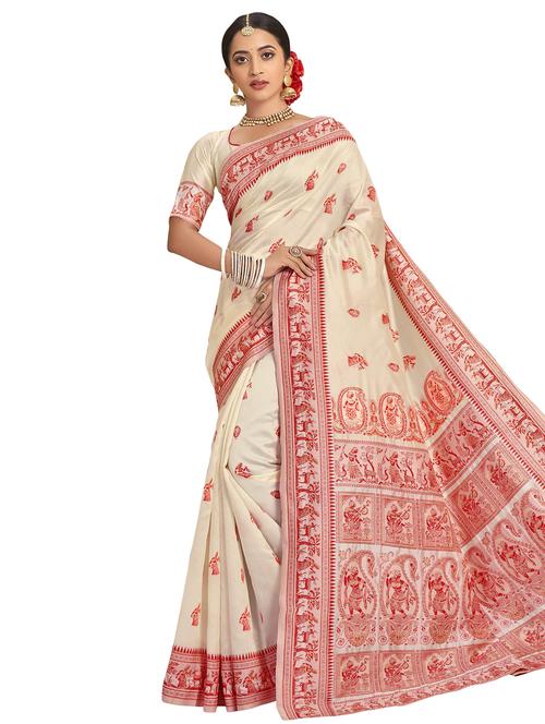 jacquard work paithani saree - 17406239 - Very Small Image - 1