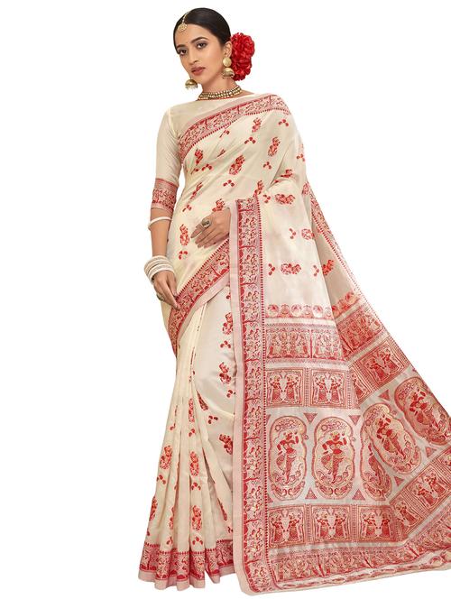 jacquard work paithani saree with blouse - 17406242 - Very Small Image - 1