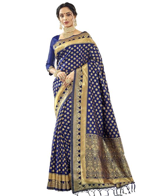 jacquard work paithani saree with blouse - 17406255 - Very Small Image - 1