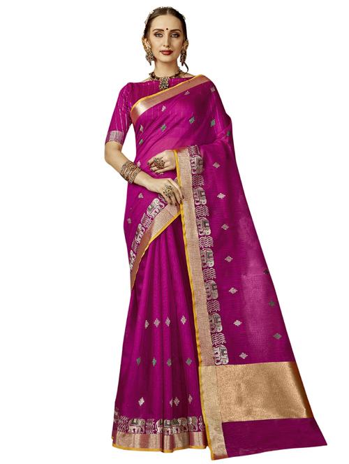 floral embroidered saree with blouse - 17406282 - Very Small Image - 1