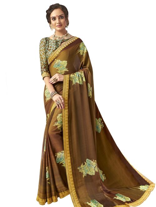 floral printed saree - 17406623 - Very Small Image - 1