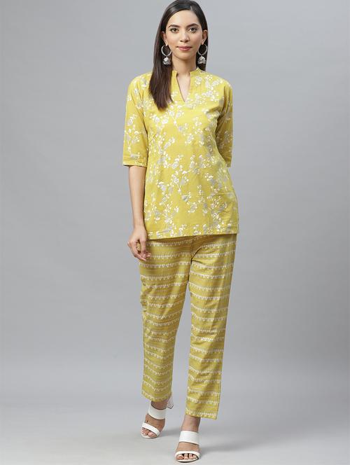 floral top pant set - 17407172 - Very Small Image - 1