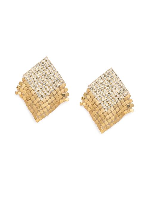 gold metal drop earring - 17407328 - Very Small Image - 1