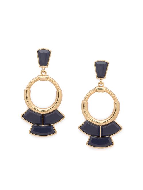 gold metal drop earring - 17407345 - Very Small Image - 1