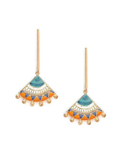 gold metal studs earring - 17407366 - Very Small Image - 1