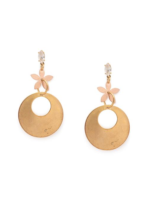 gold metal drop earring - 17407367 - Very Small Image - 1