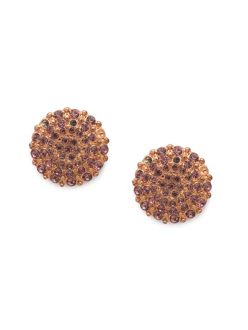 pink metal studs earring - 17407395 - Very Small Image - 1