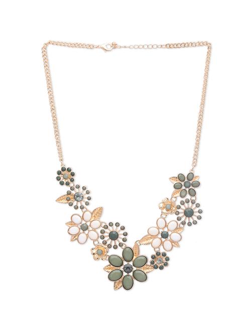 gold metal statement necklace - 17407440 - Very Small Image - 1