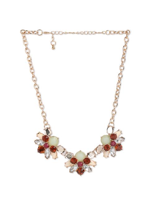 gold metal statement necklace - 17407444 - Very Small Image - 1