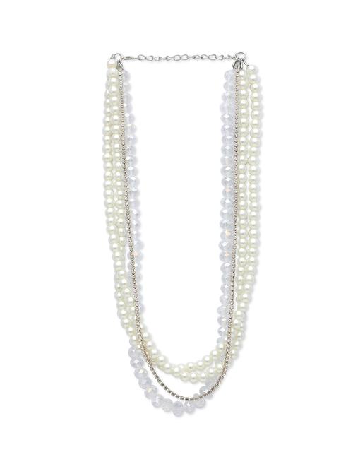 silver metal statement necklace - 17407448 - Very Small Image - 1