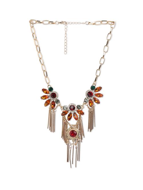 gold metal statement necklace - 17407457 - Very Small Image - 1