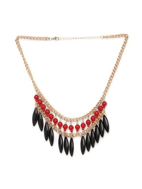 gold metal statement necklace - 17407525 - Very Small Image - 1