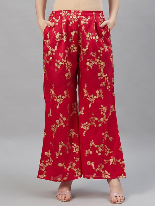 floral print flared palazzo - 17408976 - Very Small Image - 1