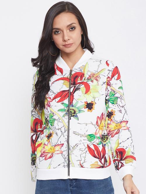 mandarin neck floral jacket - 17409496 - Very Small Image - 1