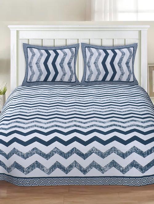 cotton jaipuri printed king size double bedsheet with 2 pillow cover - 17409653 - Very Small Image - 1