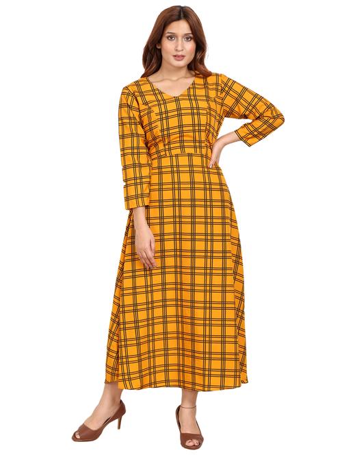 tie back checkered maxi dress - 17409742 - Very Small Image - 1