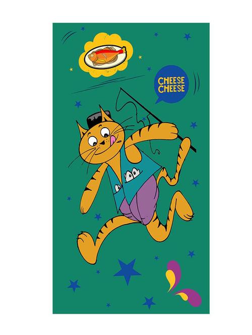 cotton kids cartoon printed hand towel set of 2 - 17409780 - Very Small Image - 1
