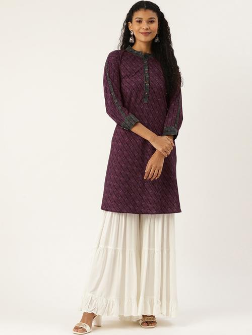 printed high-low kurta - 17409826 - Very Small Image - 1