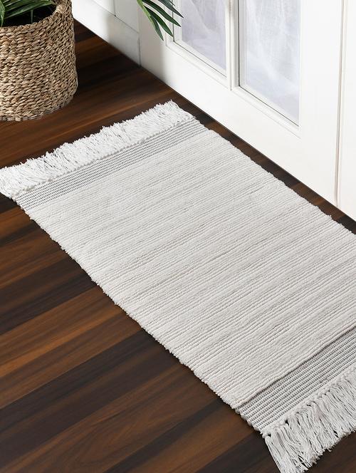 sheen decor woven band bathmat collection, 50x80 cms, grey - 17409937 - Very Small Image - 1