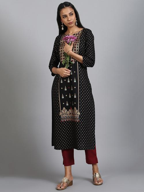 women's straight kurta - 17410046 - Very Small Image - 1