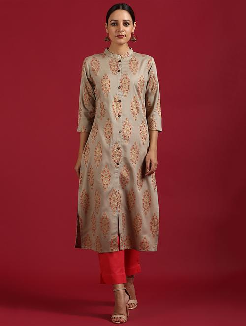 women's straight kurta - 17410049 - Very Small Image - 1
