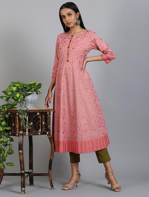 floral print anarkali kurta - 17410062 - Very Small Image - 1