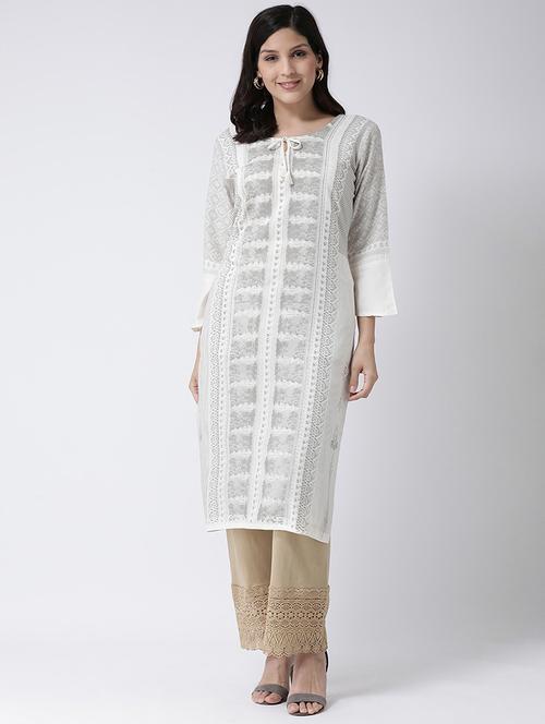 printed straight kurta - 17410247 - Very Small Image - 1