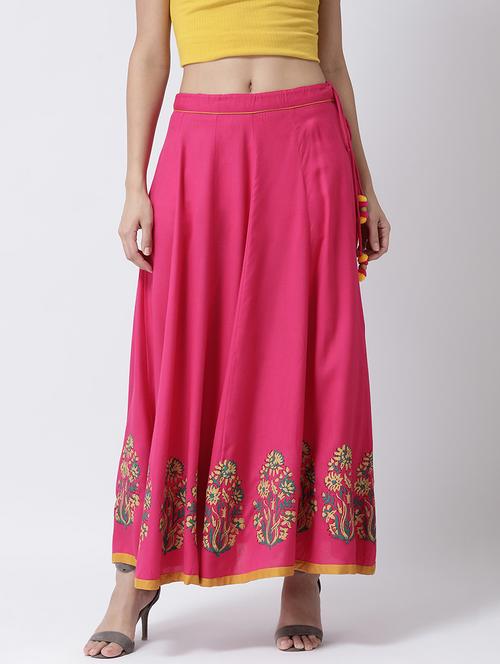 floral print long skirt - 17410268 - Very Small Image - 1