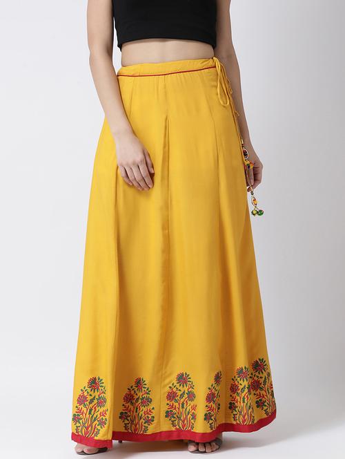 floral print long skirt - 17410269 - Very Small Image - 1