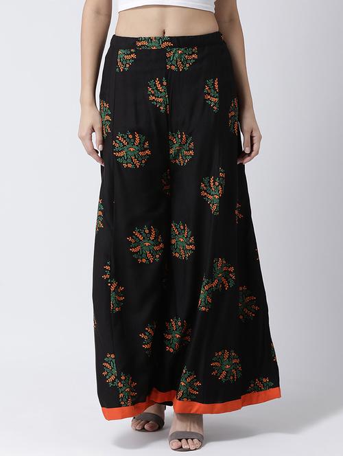 printed flared palazzo - 17410529 - Very Small Image - 1