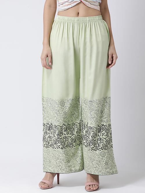 printed flared palazzo - 17410535 - Very Small Image - 1
