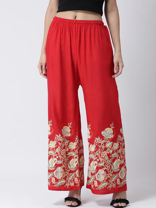 floral flared palazzo - 17410542 - Very Small Image - 1