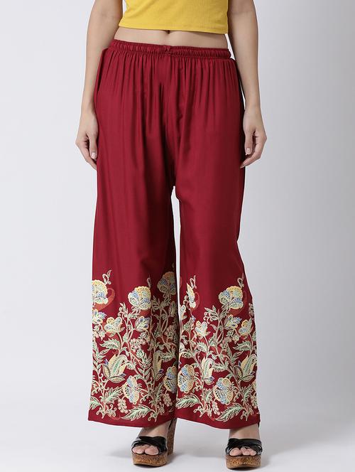 floral flared palazzo - 17410575 - Very Small Image - 1