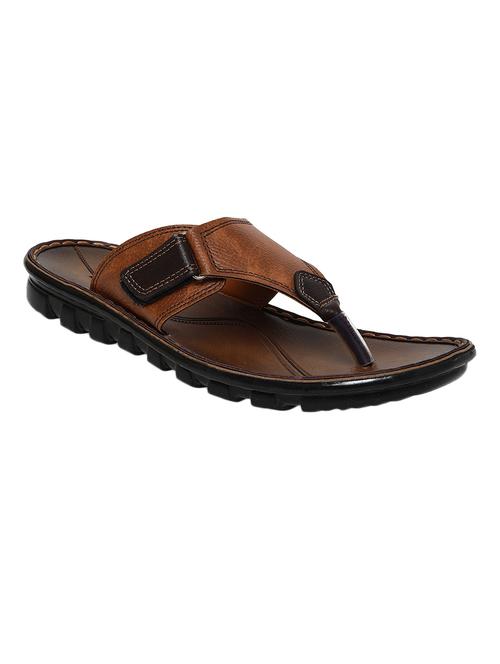 tan fabric slip on slippers - 17411246 - Very Small Image - 1