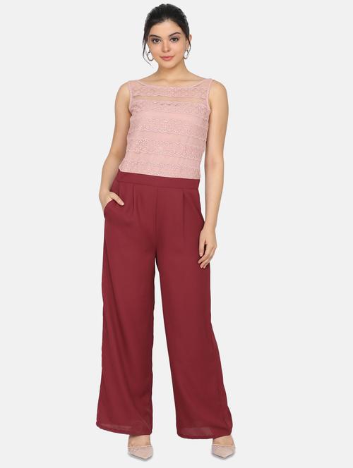 laced bodice full leg jumpsuit - 17411432 - Very Small Image - 1