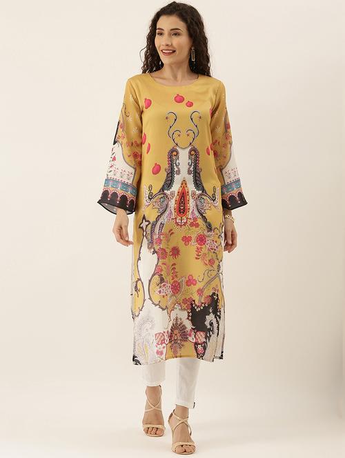 floral straight kurta - 17411767 - Very Small Image - 1