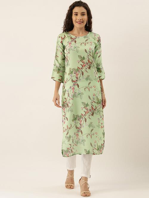 floral straight kurta - 17411785 - Very Small Image - 1