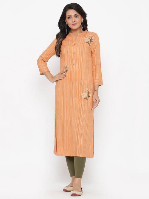 striped straight kurta - 17411817 - Very Small Image - 1