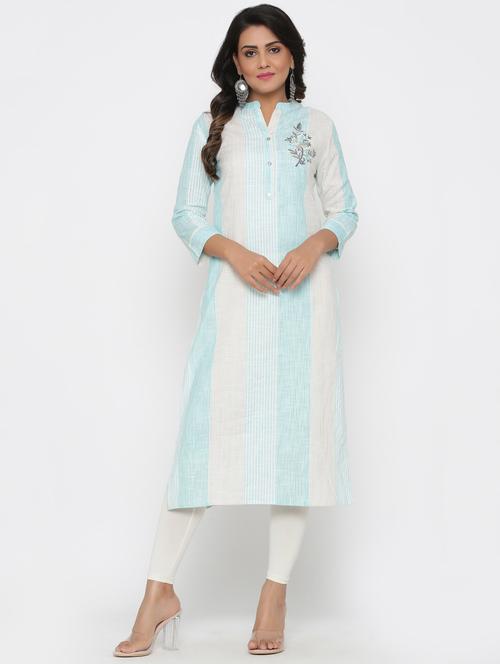 striped straight kurta - 17411821 - Very Small Image - 1