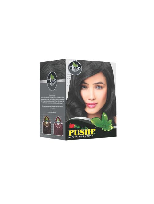pushp henna natural hair colour black 10gm each (pack of 10) - 17412182 - Very Small Image - 1