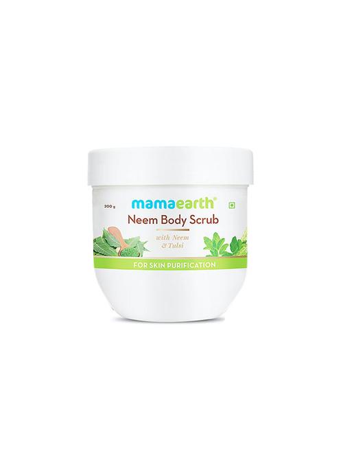 mamaearth neem body scrub with neem & tulsi for skin purification – 200 g - 17412649 - Very Small Image - 1