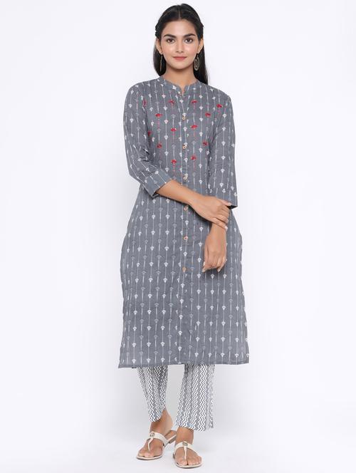 printed kurta pant set - 17412676 - Very Small Image - 1