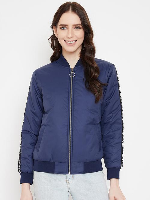 contrast taped bomber jacket - 17413500 - Very Small Image - 1