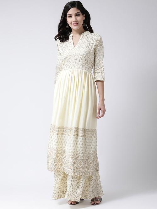 floral kurta palazzo set - 17413509 - Very Small Image - 1
